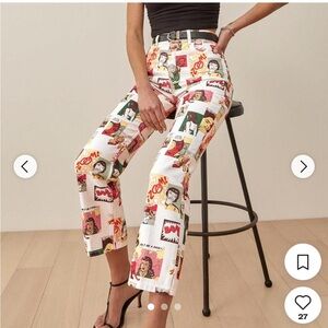 Reformation Multicolor Comic Print Pants